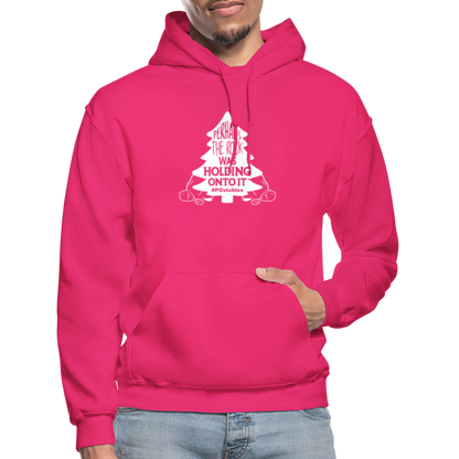 Perhaps The Rock Was Holding Onto It W Gildan Heavy Blend Adult Hoodie - fuchsia