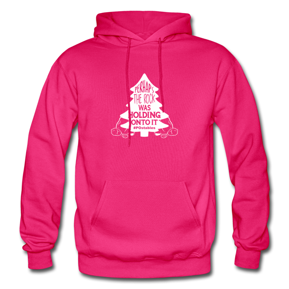 Perhaps The Rock Was Holding Onto It W Gildan Heavy Blend Adult Hoodie - fuchsia