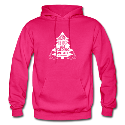 Perhaps The Rock Was Holding Onto It W Gildan Heavy Blend Adult Hoodie - fuchsia