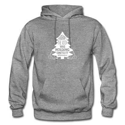 Perhaps The Rock Was Holding Onto It W Gildan Heavy Blend Adult Hoodie - graphite heather