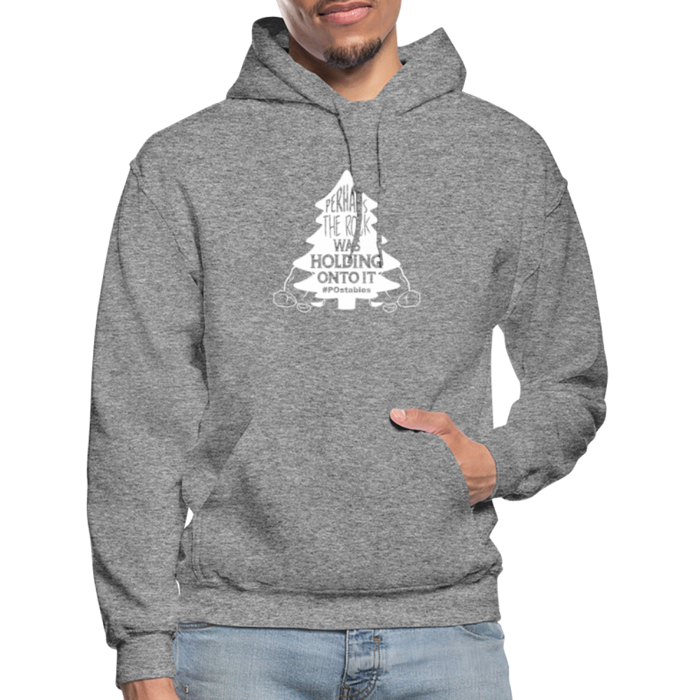 Perhaps The Rock Was Holding Onto It W Gildan Heavy Blend Adult Hoodie - graphite heather