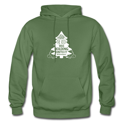 Perhaps The Rock Was Holding Onto It W Gildan Heavy Blend Adult Hoodie - military green
