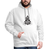 Perhaps The Rock Was Holding Onto It B Contrast Hoodie - white/gray