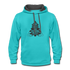 Perhaps The Rock Was Holding Onto It B Contrast Hoodie - scuba blue/asphalt