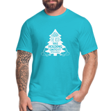 Perhaps The Rock Was Holding Onto It W Unisex Jersey T-Shirt by Bella + Canvas - turquoise
