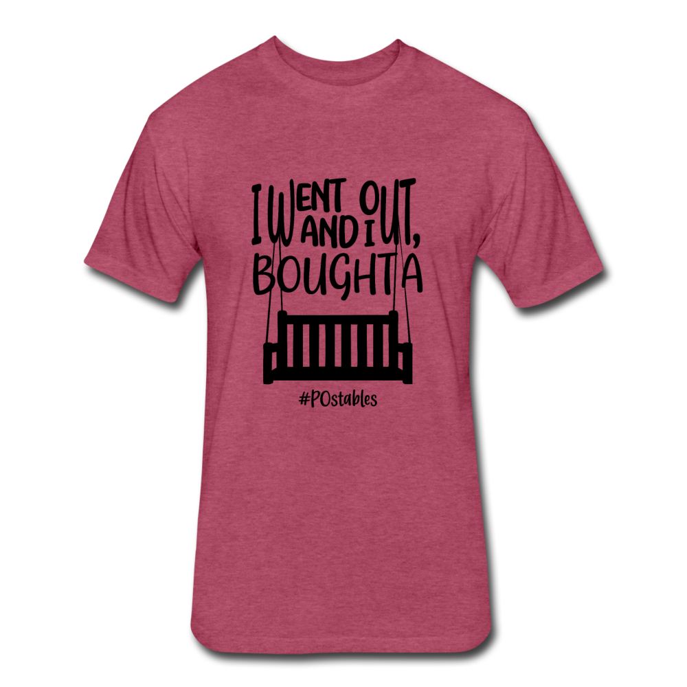 I Bought A Porch Swing B Fitted Cotton/Poly T-Shirt by Next Level - heather burgundy