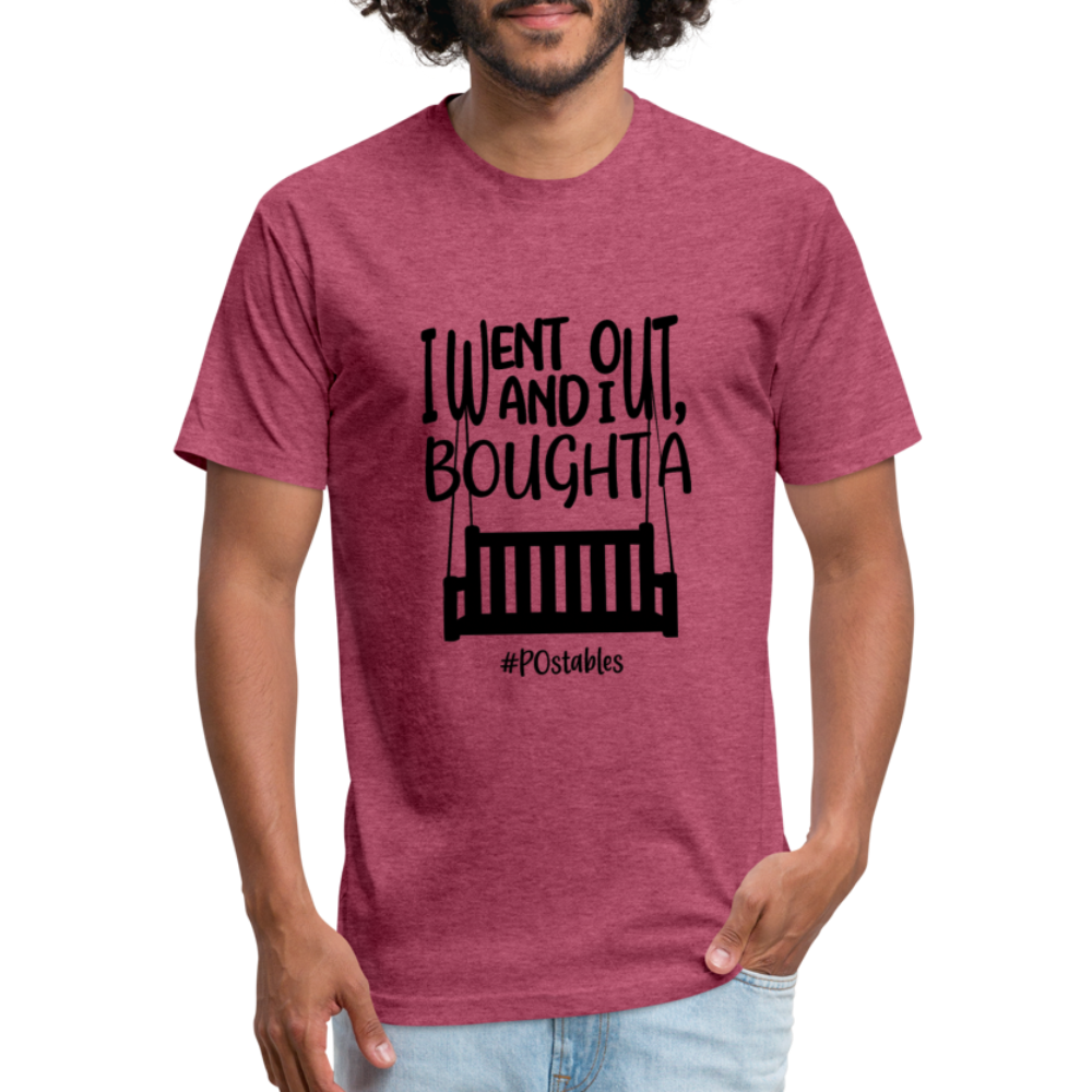 I Bought A Porch Swing B Fitted Cotton/Poly T-Shirt by Next Level - heather burgundy