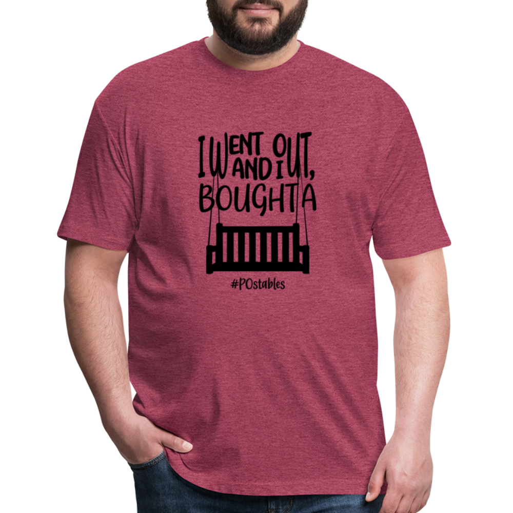 I Bought A Porch Swing B Fitted Cotton/Poly T-Shirt by Next Level - heather burgundy