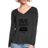 I Bought A Porch Swing B Women’s Long Sleeve  V-Neck Flowy Tee - deep heather