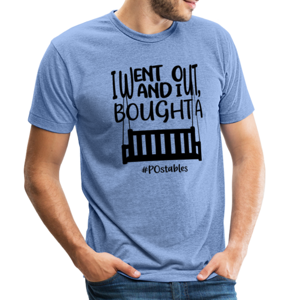 I Bought A Porch Swing B Unisex Tri-Blend T-Shirt - heather Blue