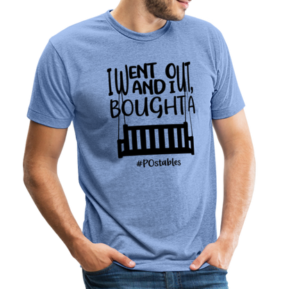 I Bought A Porch Swing B Unisex Tri-Blend T-Shirt - heather Blue