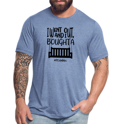 I Bought A Porch Swing B Unisex Tri-Blend T-Shirt - heather Blue