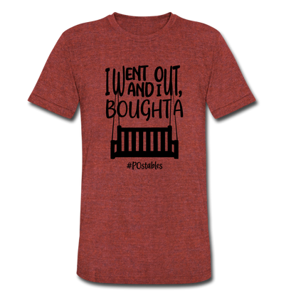 I Bought A Porch Swing B Unisex Tri-Blend T-Shirt - heather cranberry