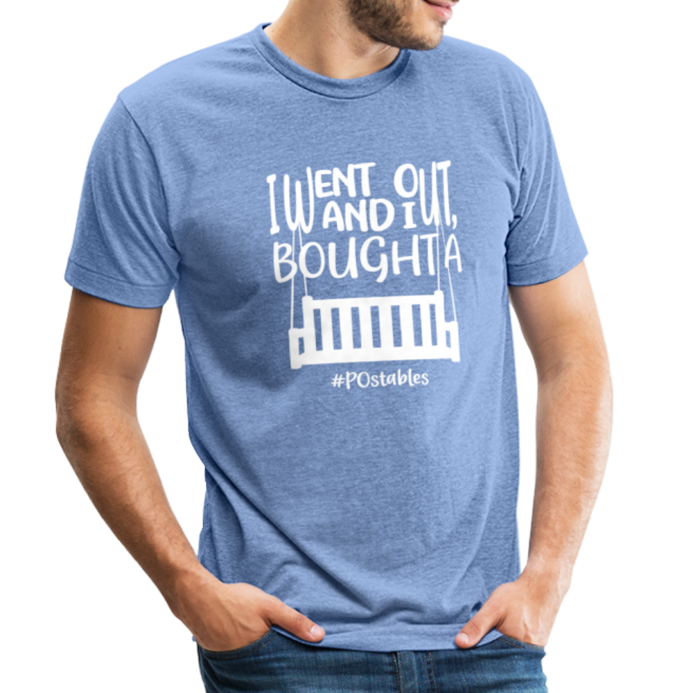 I Bought A Porch Swing W Unisex Tri-Blend T-Shirt - heather Blue