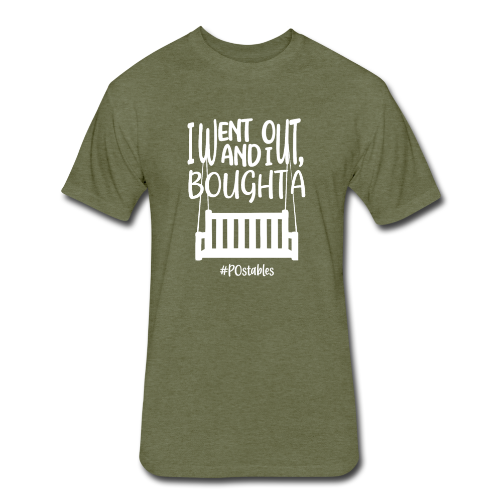 I Bought A Porch Swing W Fitted Cotton/Poly T-Shirt by Next Level - heather military green