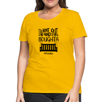 I Bought A Porch Swing B Women’s Premium T-Shirt - sun yellow