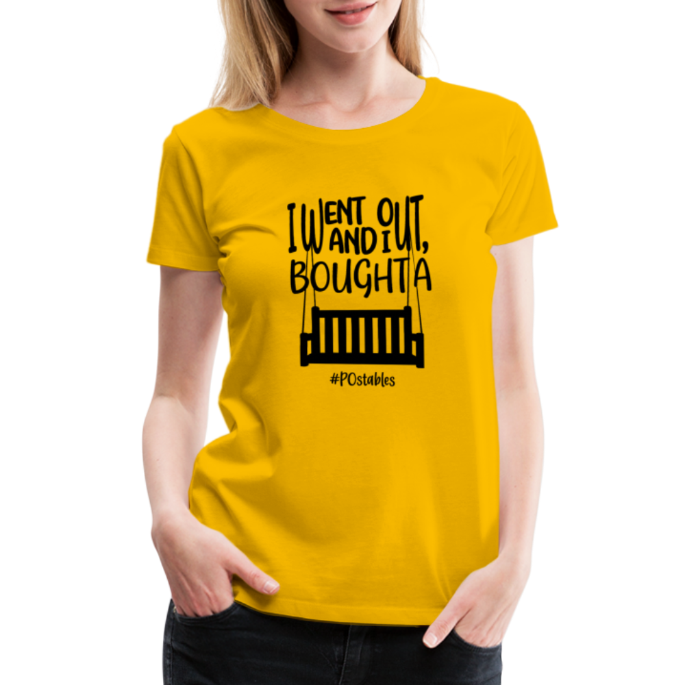 I Bought A Porch Swing B Women’s Premium T-Shirt - sun yellow