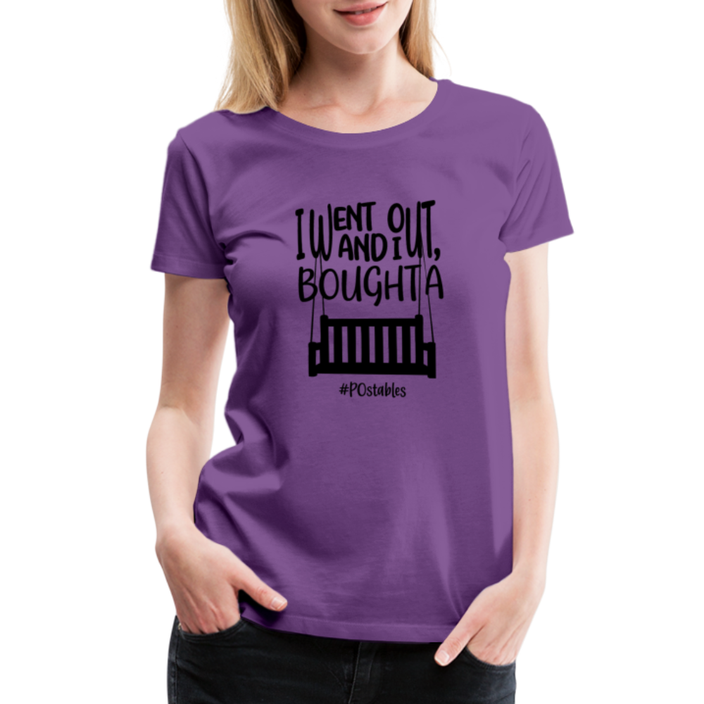 I Bought A Porch Swing B Women’s Premium T-Shirt - purple