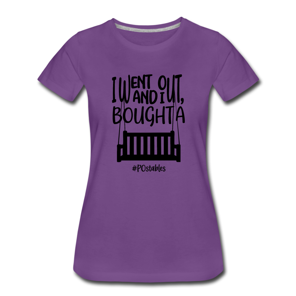 I Bought A Porch Swing B Women’s Premium T-Shirt - purple