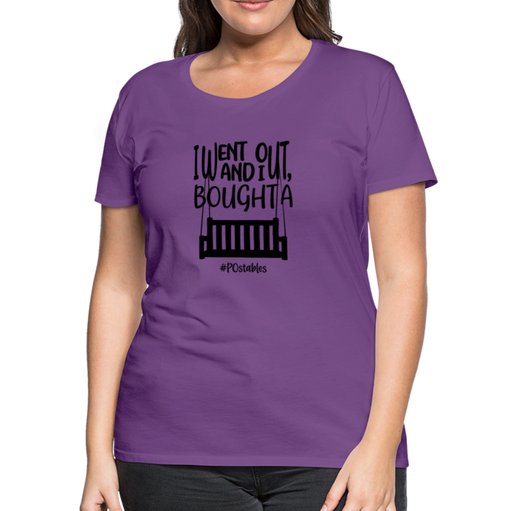 I Bought A Porch Swing B Women’s Premium T-Shirt - purple