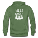 I Bought A Porch Swing W Gildan Heavy Blend Adult Hoodie - military green