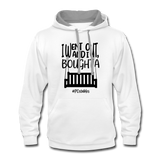 I Bought A Porch Swing B Contrast Hoodie - white/gray