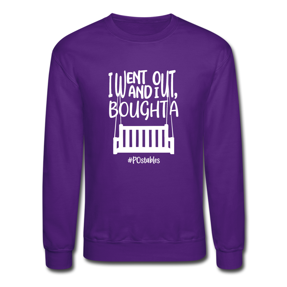 I Bought A Porch Swing W Crewneck Sweatshirt - purple