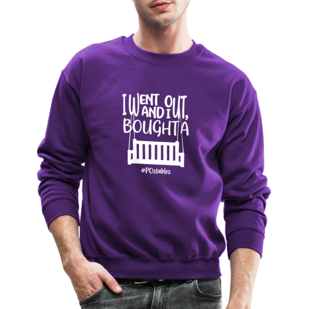 I Bought A Porch Swing W Crewneck Sweatshirt - purple