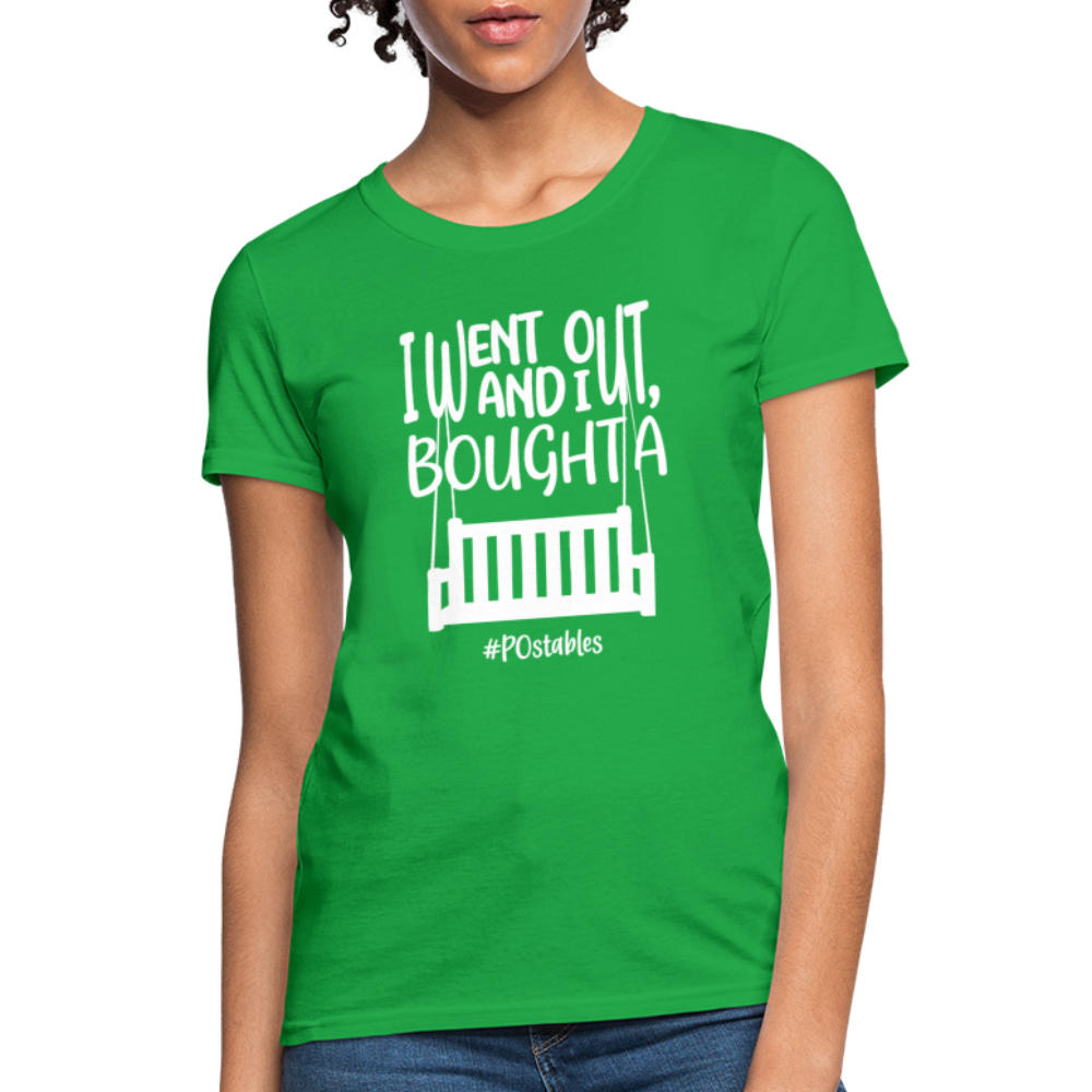 I Bought A Porch Swing W Women's T-Shirt - bright green