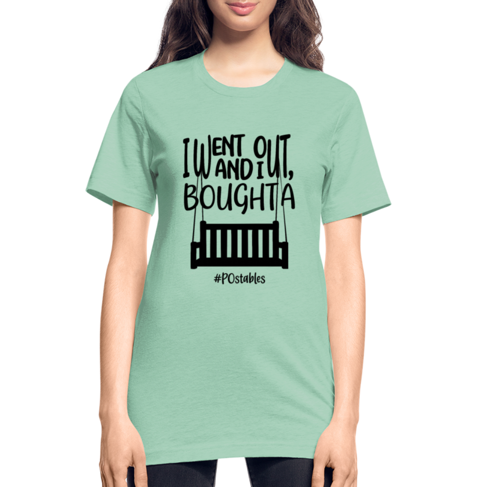 I Bought A Porch Swing B Unisex Heather Prism T-Shirt - heather prism mint