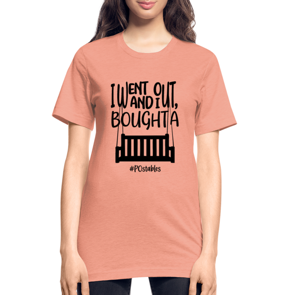I Bought A Porch Swing B Unisex Heather Prism T-Shirt - heather prism sunset