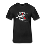 I Love Us W Fitted Cotton/Poly T-Shirt by Next Level - black