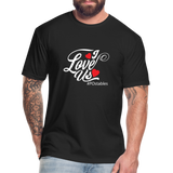I Love Us W Fitted Cotton/Poly T-Shirt by Next Level - black