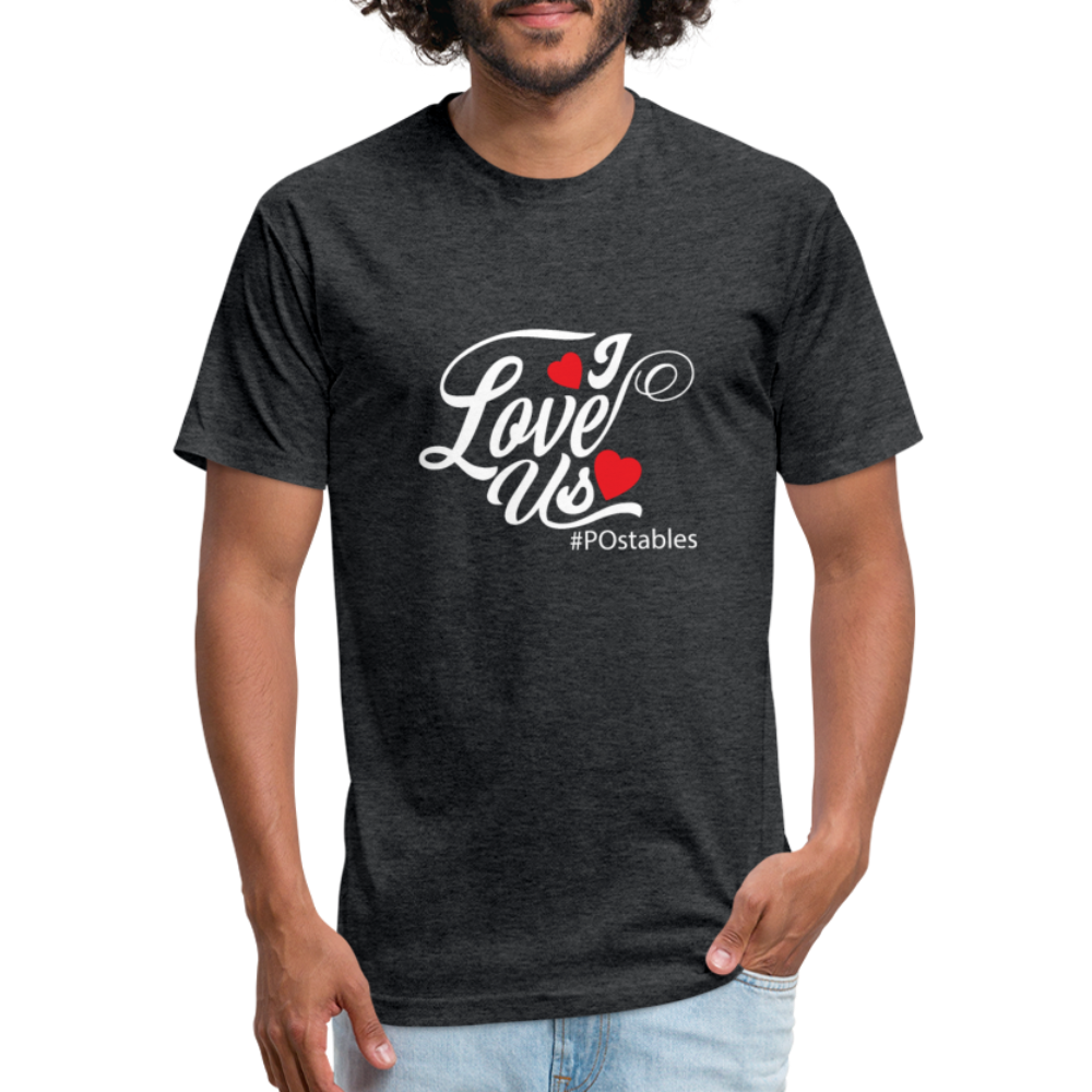 I Love Us W Fitted Cotton/Poly T-Shirt by Next Level - heather black