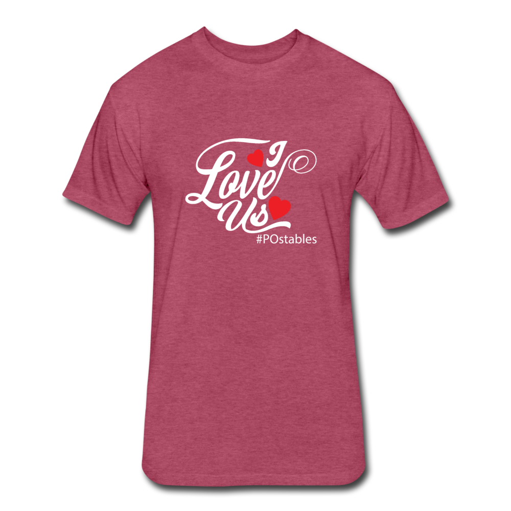 I Love Us W Fitted Cotton/Poly T-Shirt by Next Level - heather burgundy