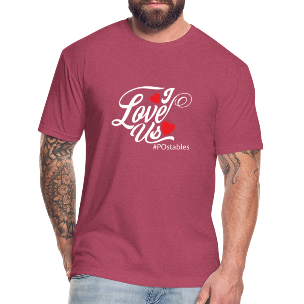 I Love Us W Fitted Cotton/Poly T-Shirt by Next Level - heather burgundy