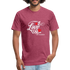 I Love Us W Fitted Cotton/Poly T-Shirt by Next Level - heather burgundy