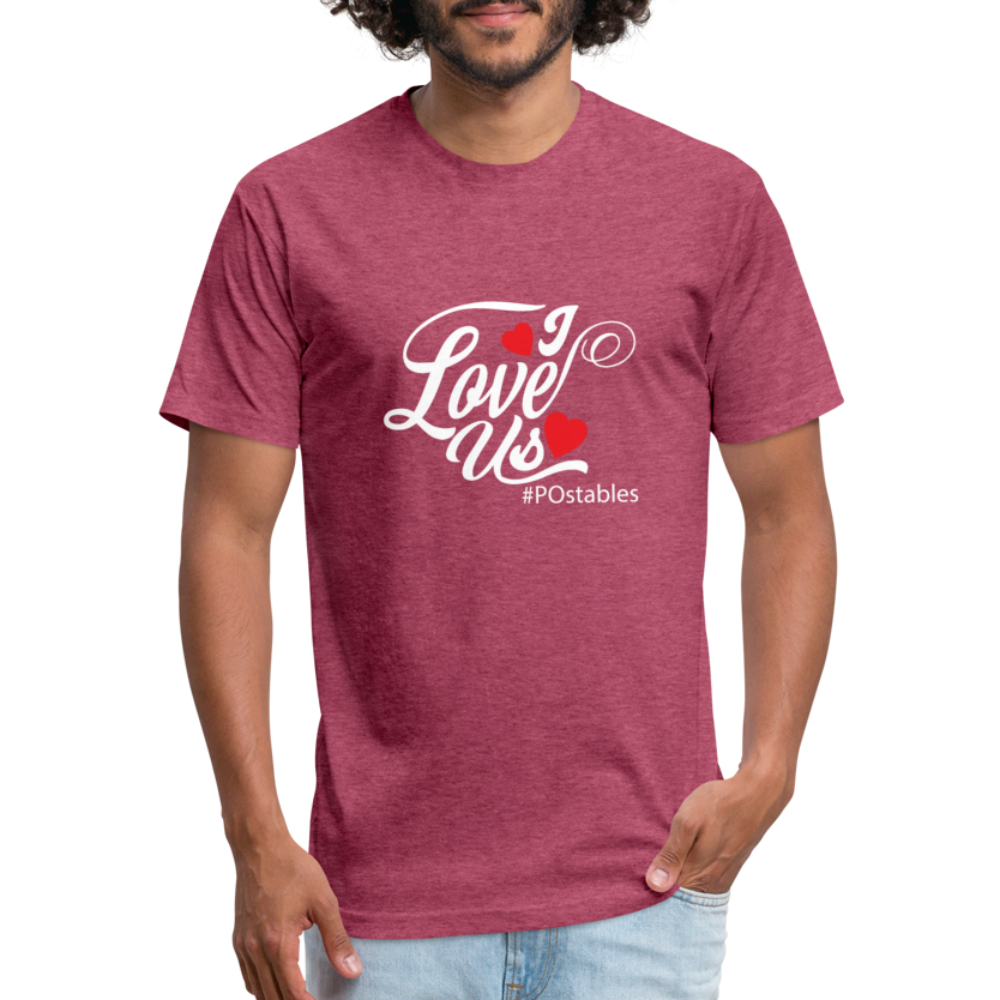 I Love Us W Fitted Cotton/Poly T-Shirt by Next Level - heather burgundy