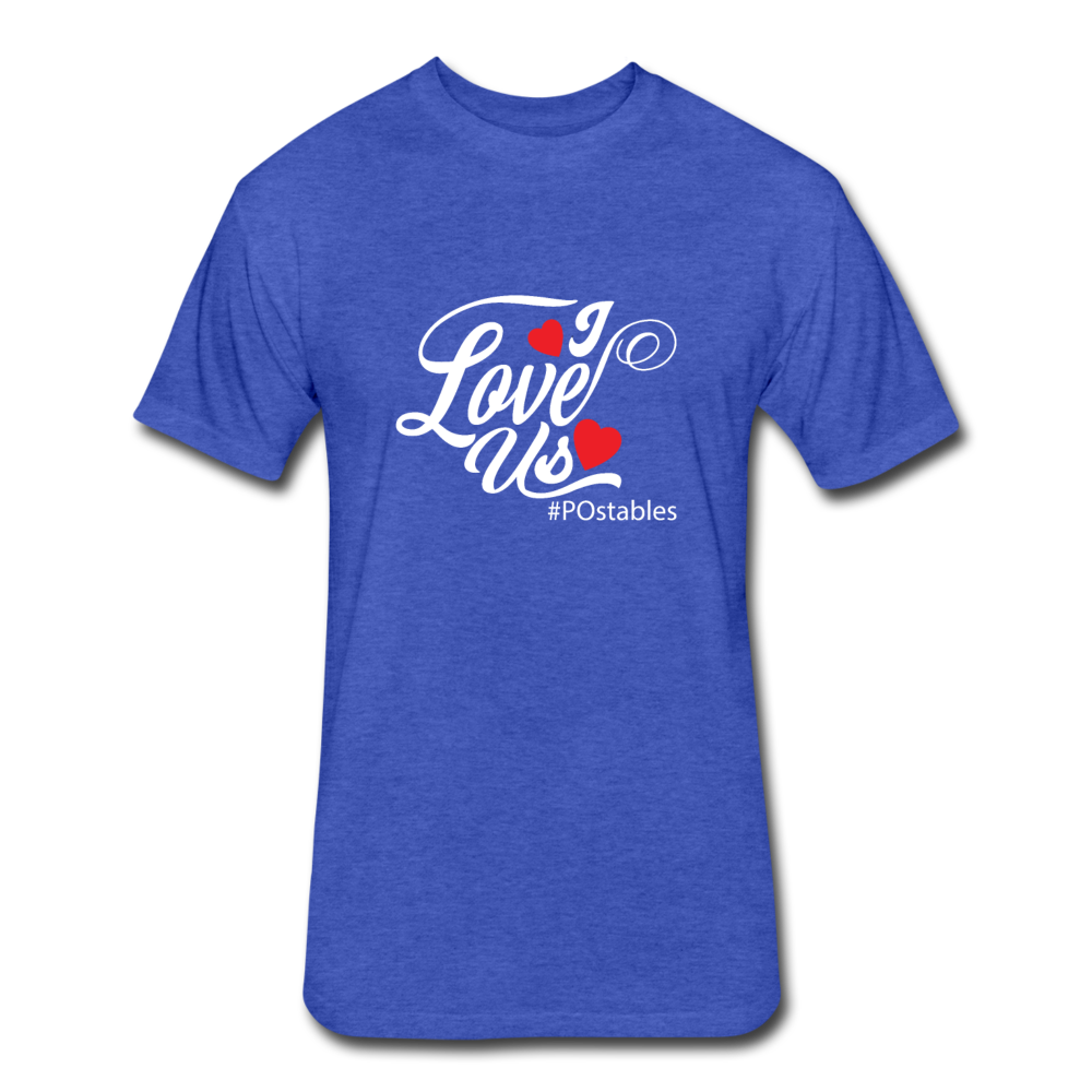 I Love Us W Fitted Cotton/Poly T-Shirt by Next Level - heather royal