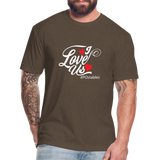 I Love Us W Fitted Cotton/Poly T-Shirt by Next Level - heather espresso