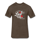 I Love Us W Fitted Cotton/Poly T-Shirt by Next Level - heather espresso