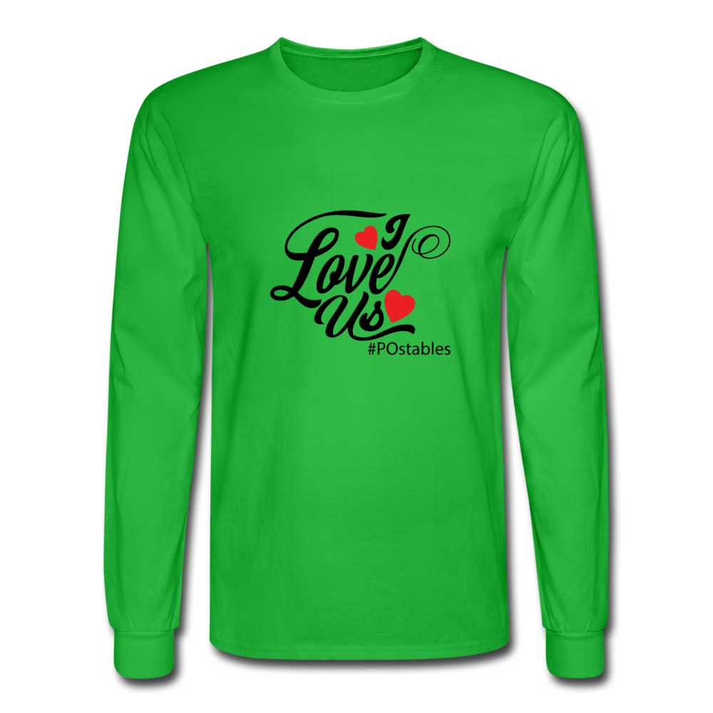 I Love Us B Men's Long Sleeve T-Shirt - bright green