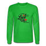 I Love Us B Men's Long Sleeve T-Shirt - bright green