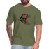 I Love Us B Fitted Cotton/Poly T-Shirt by Next Level - heather military green