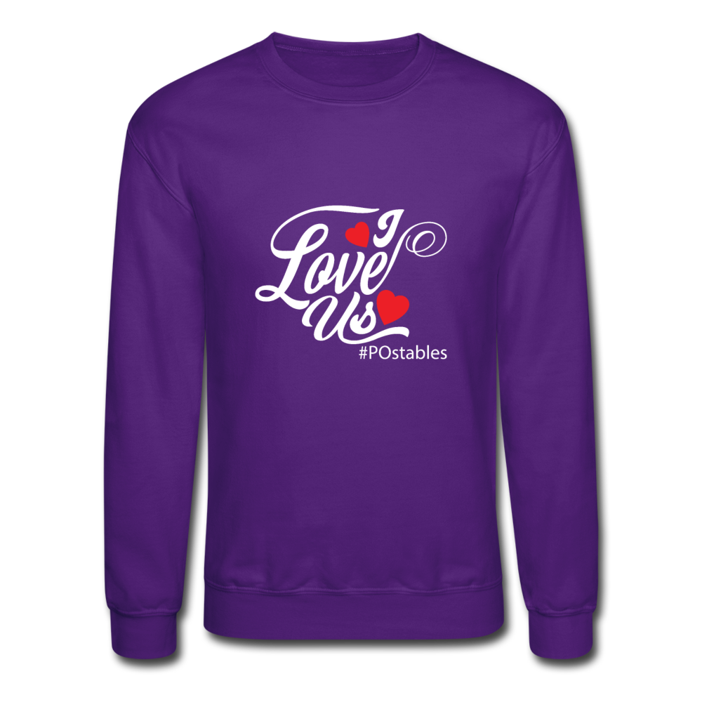 I Love Us W Crewneck Sweatshirt - purple