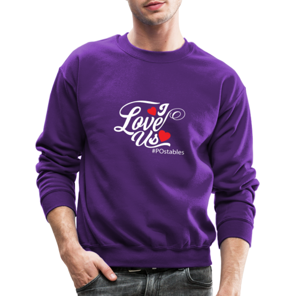 I Love Us W Crewneck Sweatshirt - purple