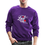 I Love Us W Crewneck Sweatshirt - purple