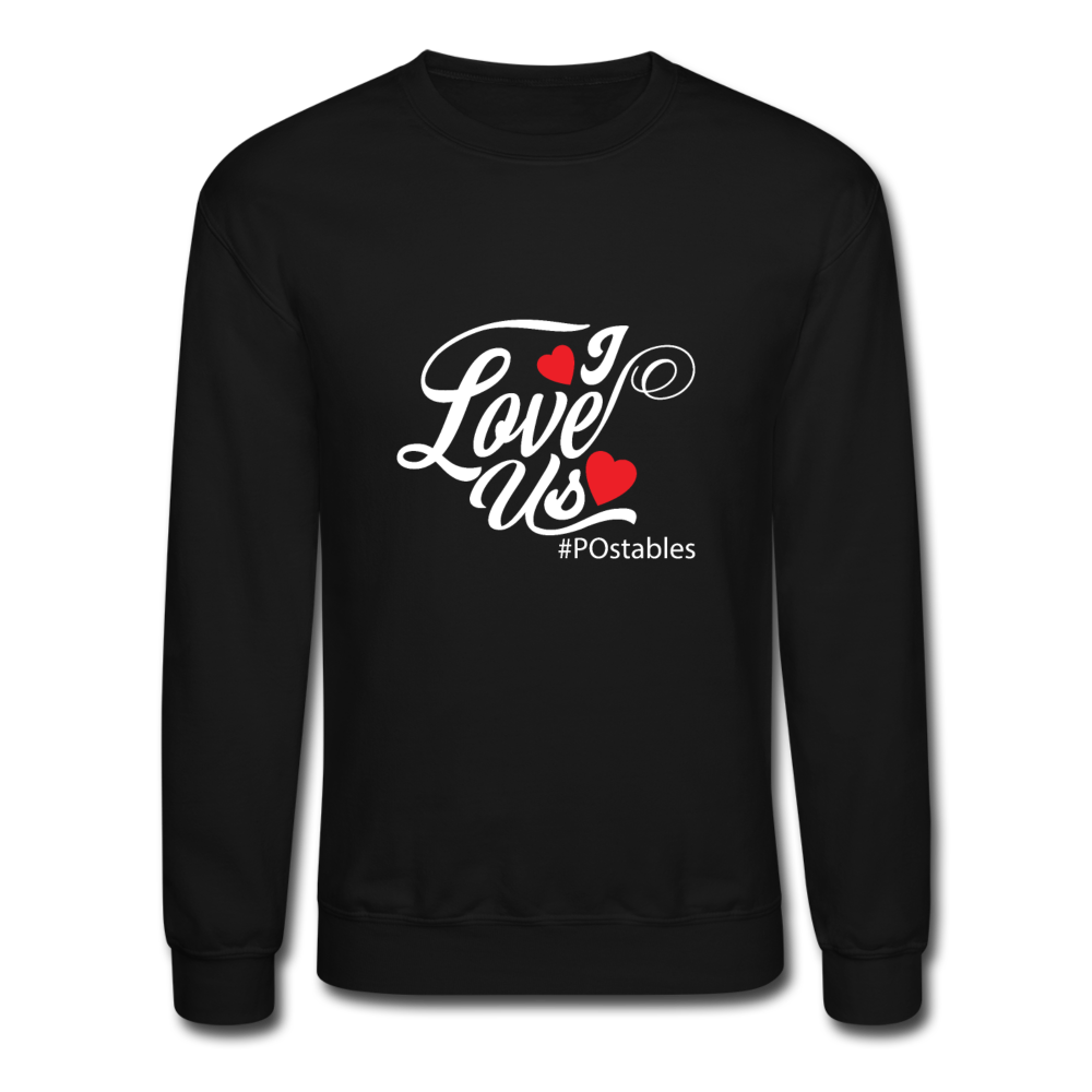 I Love Us W Crewneck Sweatshirt - black