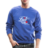 I Love Us W Crewneck Sweatshirt - royal blue