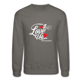 I Love Us W Crewneck Sweatshirt - asphalt gray